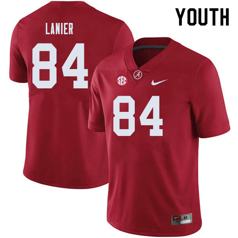 Alabama Crimson Tide Youth Joshua Lanier #84 Crimson NCAA Nike Authentic Stitched 2019 College Football Jersey FJ16W52XU